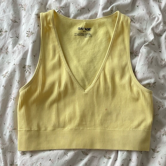Garage Sunny Yellow Ribbed Tank Top - Picture 2 of 5